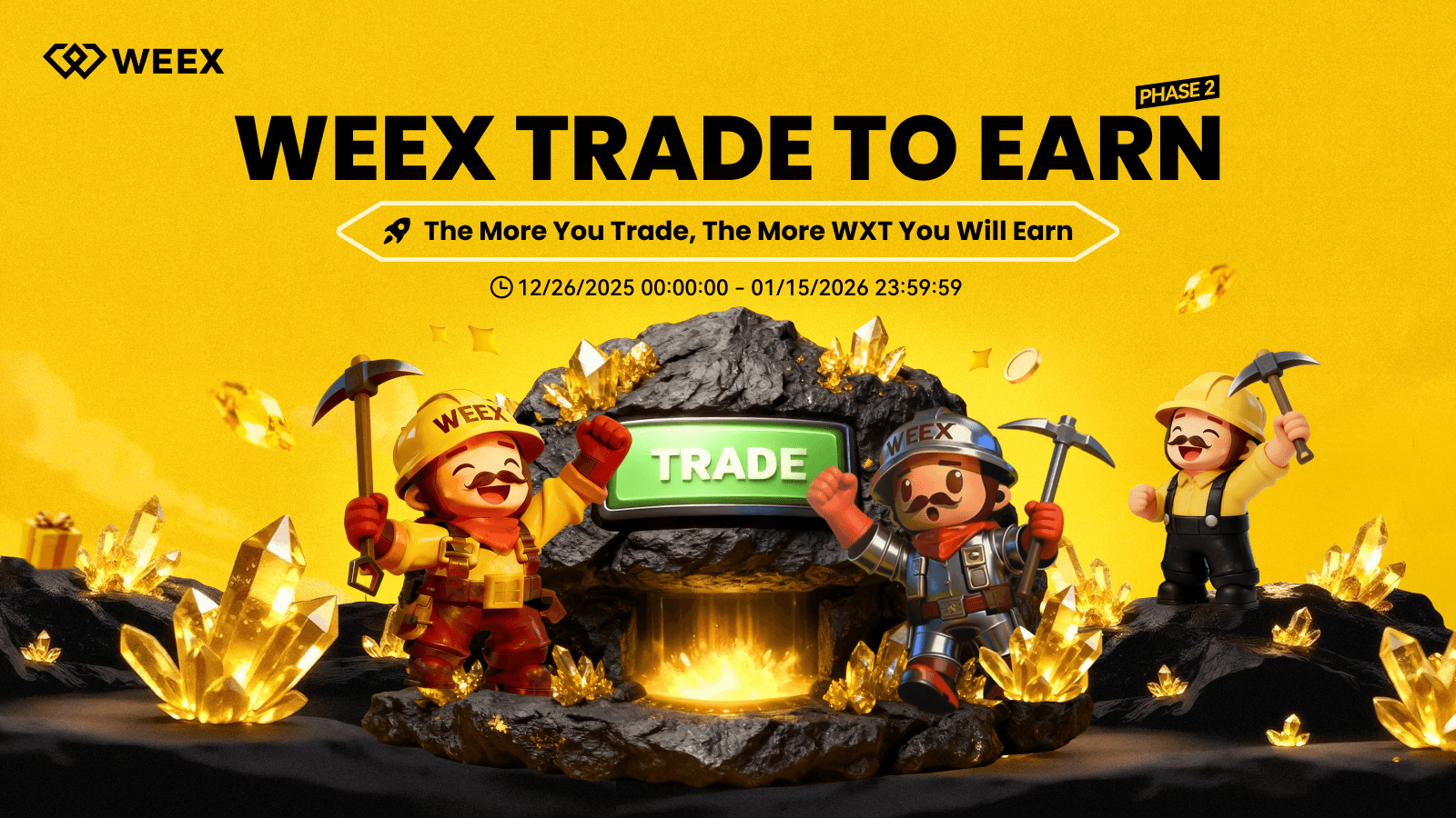 WEEX Trade to Earn Phase 2: Торговля больше, но меньше плати на рынках фьючерсной торговли