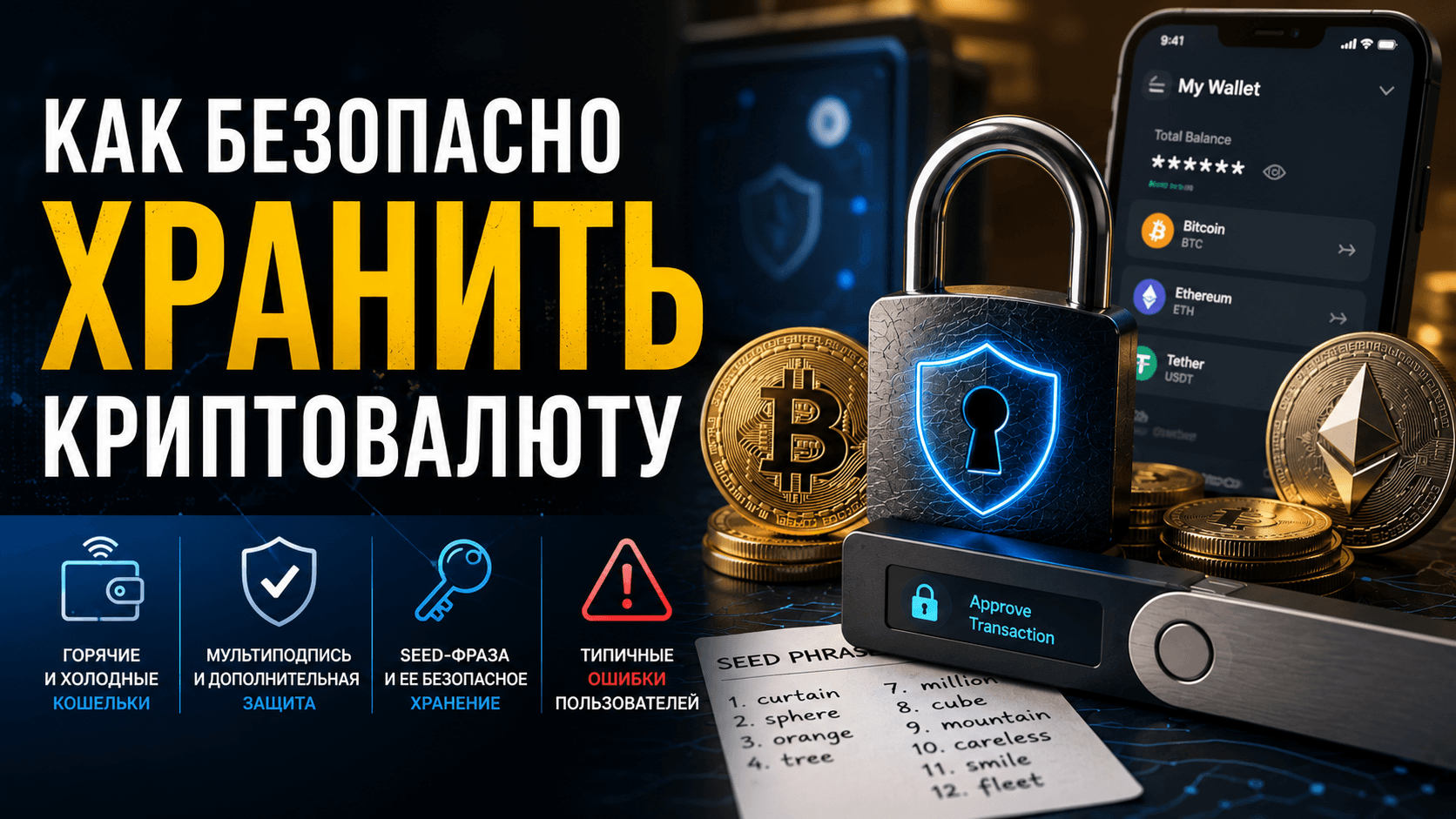 Как безопасно хранить криптовалюту
