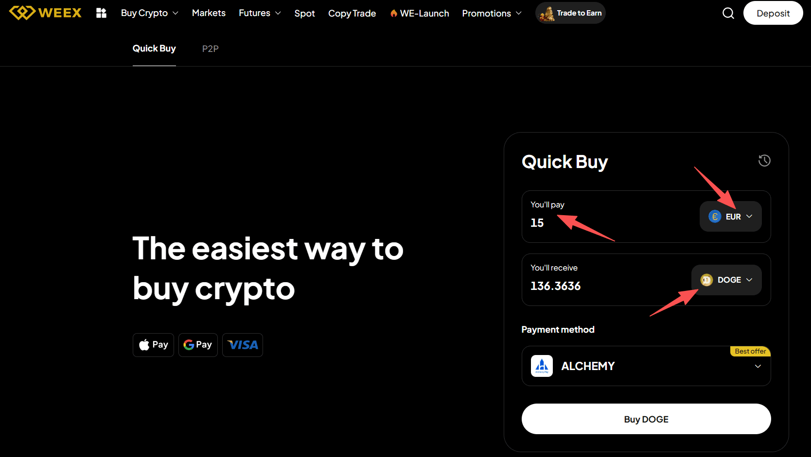Что такое WEEX OTC и как купить DOGE с EUR на WEEX OTC?