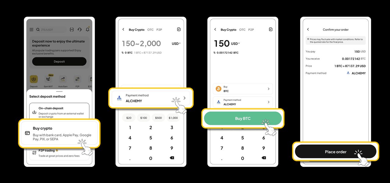 Buy Solana OTC with PIX on WEEX (App)