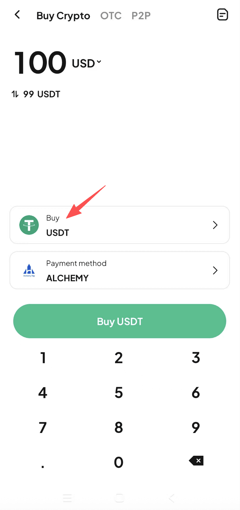 How to Buy crypto with Mastercard on WEEX OTC-APP Version-Step2
