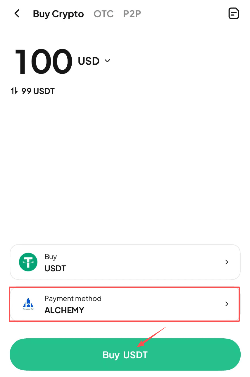 How to Buy USDT with VISA on WEEX OTC-APP Version-Step4