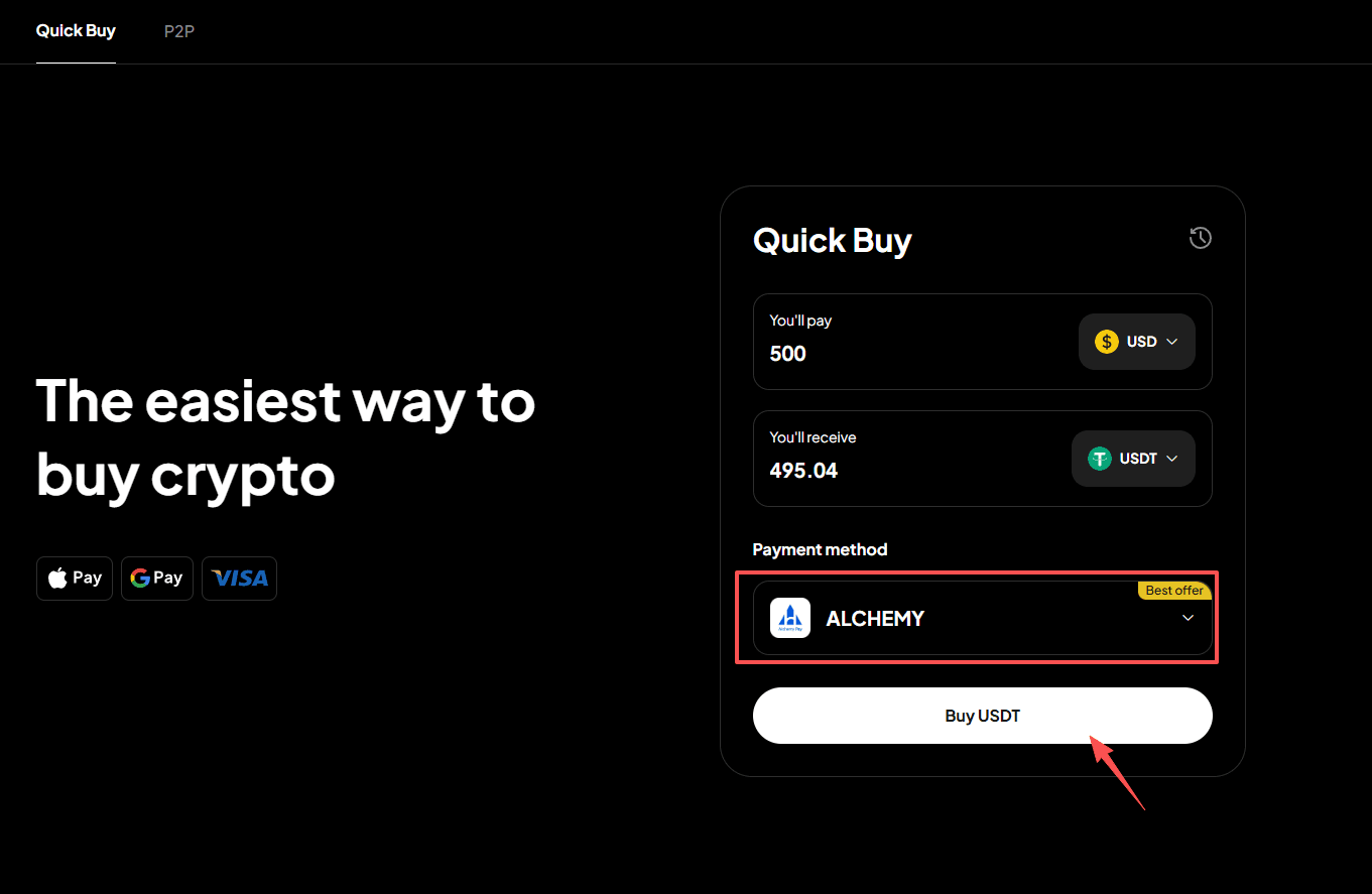 How to Buy USDT with Apple Pay on WEEX OTC Exchange-Web Version-Step3